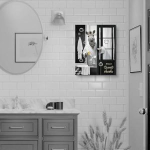 Bathroom Picture Wall Decor, Framed Black and White Bathroom Wall Art